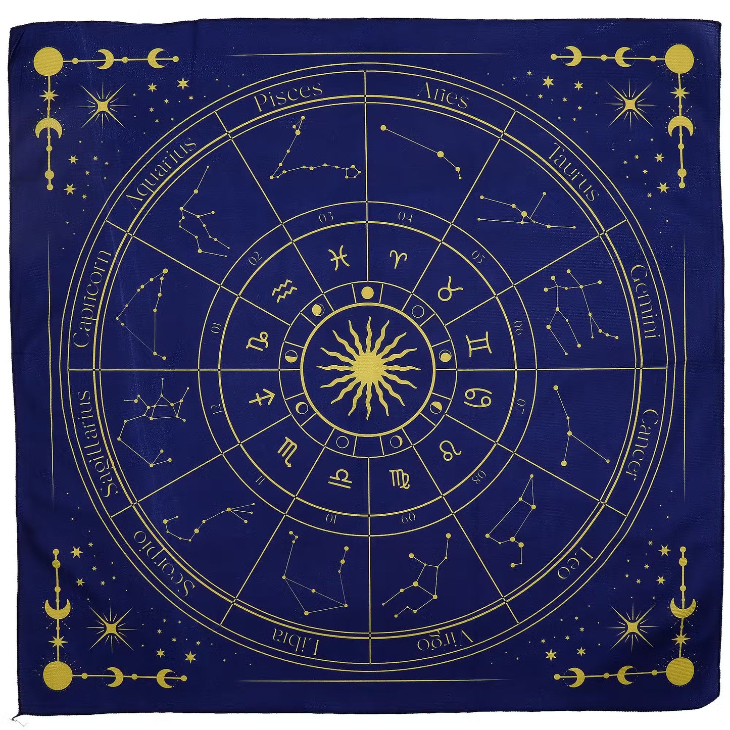 1x Tarot Reading Cloth - Zodiac