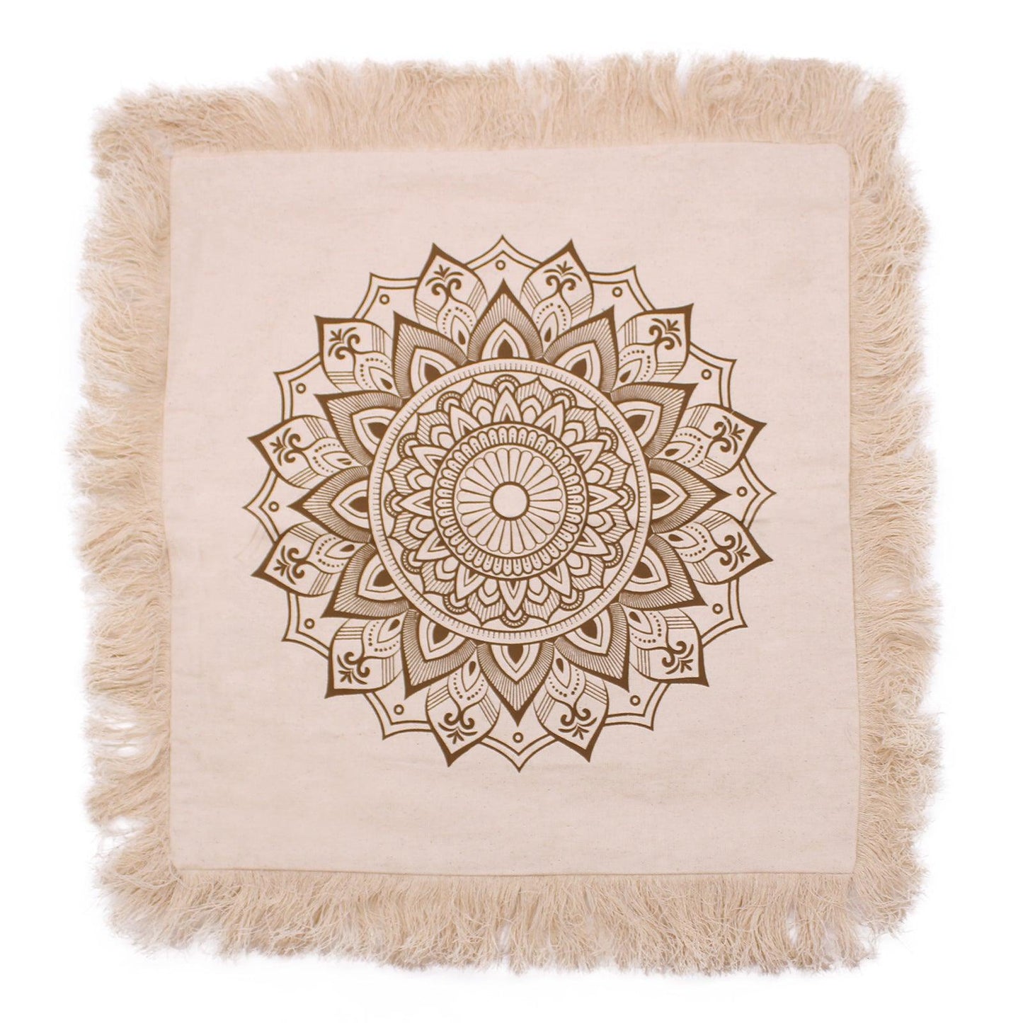 Lotus Mandala Cushion Cover - 45x45cm - bronze