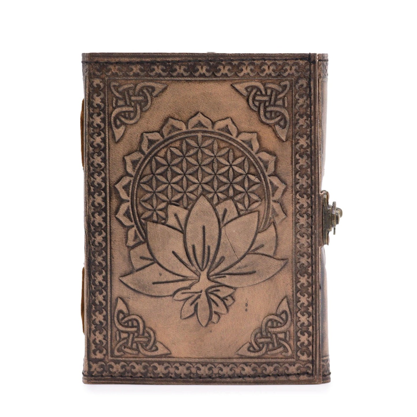 Lotus Madala - Esoteric Notebook - Antique Grey - 200 pages Stich Edge- 17.5x12.5x3cm