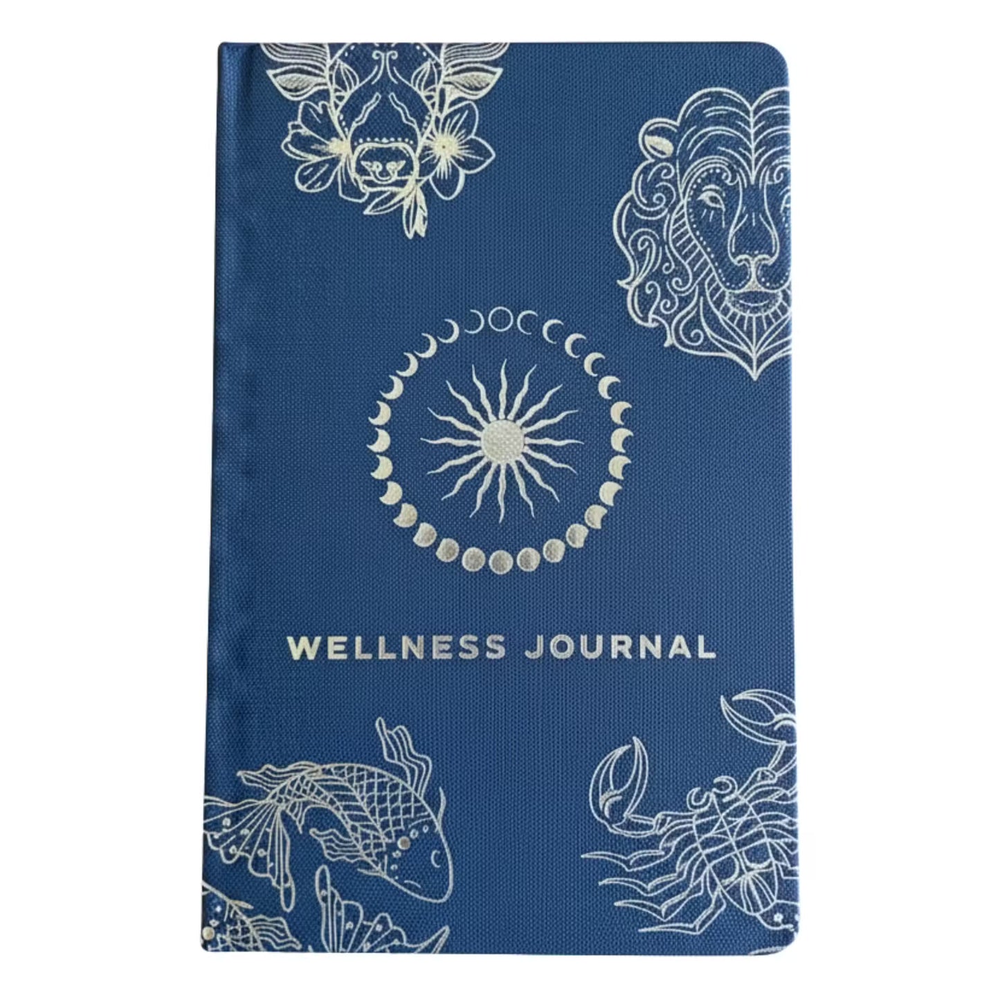 1x Midnight Blue Wellness Journal - 120 pages - Silver Zodiac