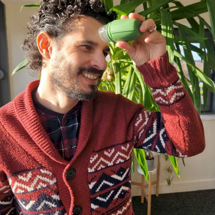 Silicone Ice Face Roller - roller - green