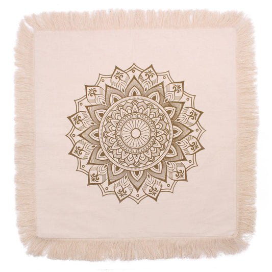 Lotus Mandala  Cushion Cover - 60x60cm - bronze