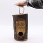 1x Tree Trunk Face - Bird House - Wise Owl