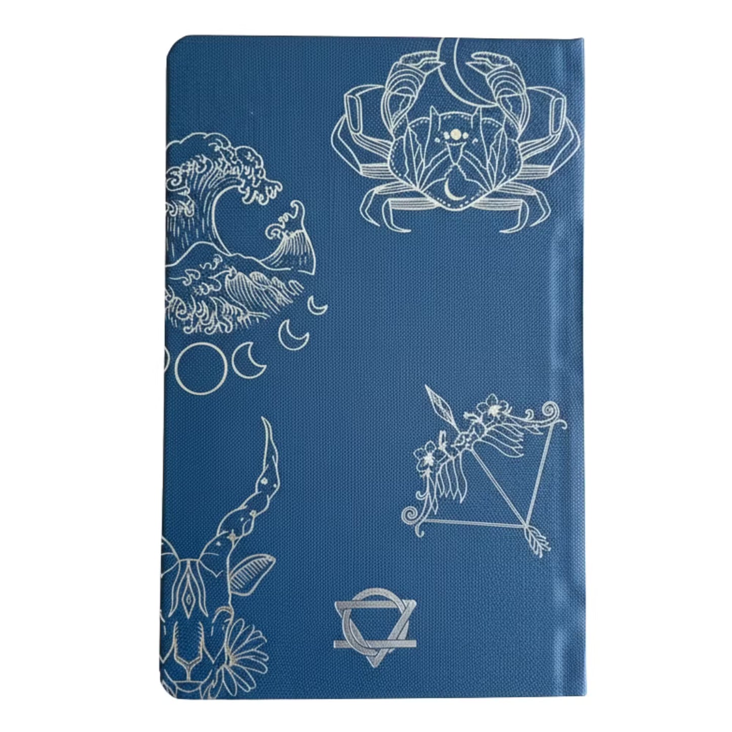 1x Midnight Blue Wellness Journal - 120 pages - Silver Zodiac