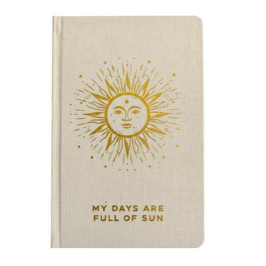 1x Ivory Gratitude Journal with Gold Lining - 120 pages - My Days are Full of Sun