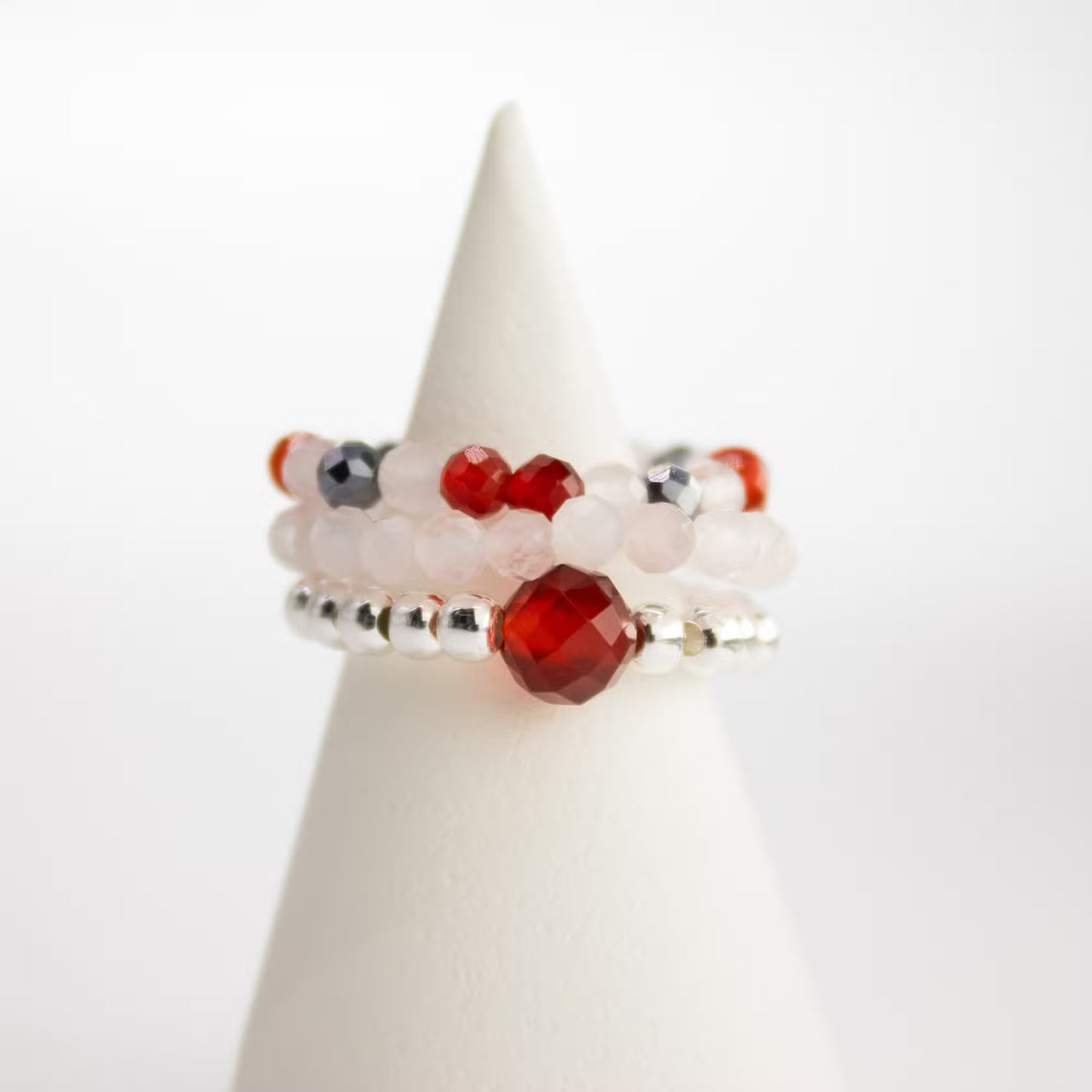 1x Nymph Spirit Gemstone Ring Set - Love & Flame