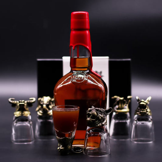 Gift Set of 6 Glasses (50ml) - Mystical Creatures - Antique Bronze