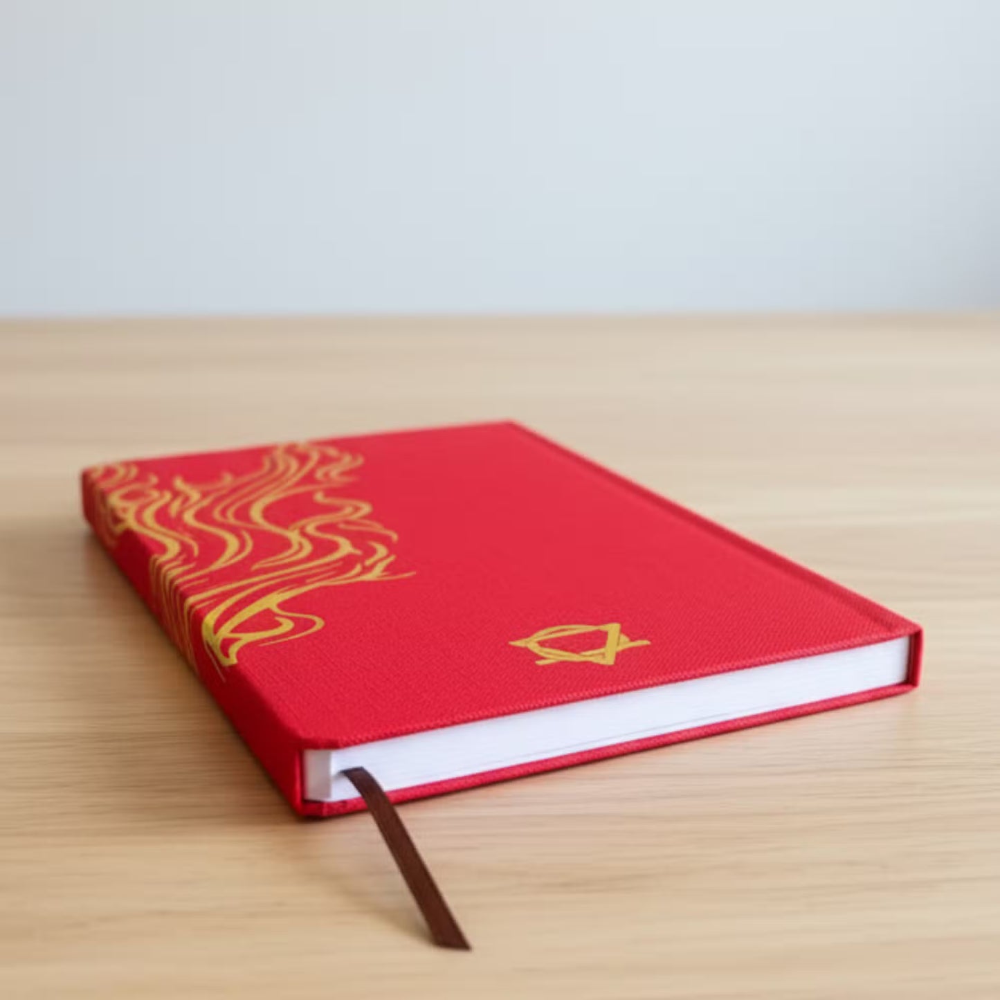 1x Red Wellness Journal - 120 pages - Golden Mandala and Lotus