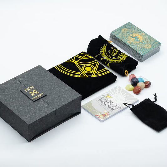 1x Gold & Turqoice Foil Tarot Card - Gift Set