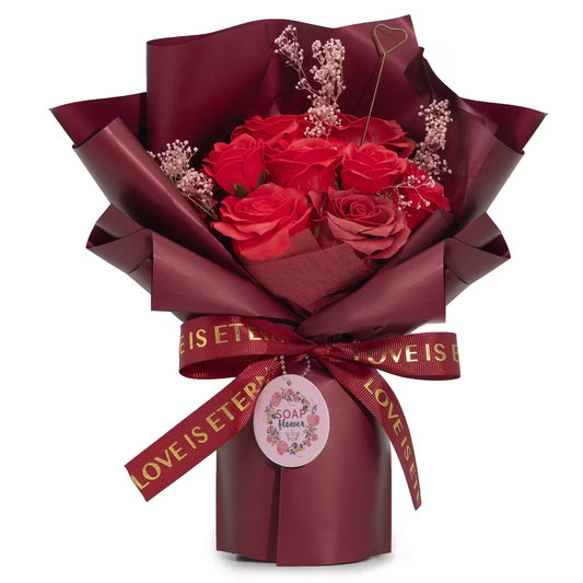 1x Large Red Roses Bouquet - Love is Eternal - Gift Card