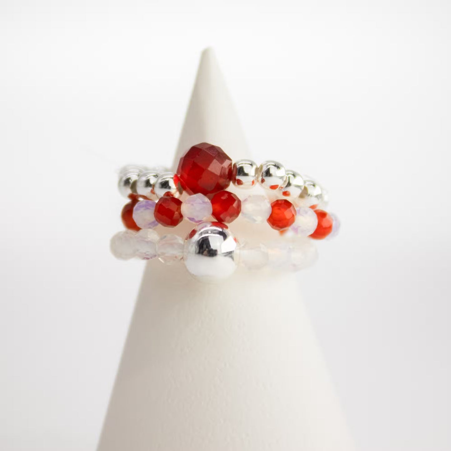 1x Nymph Spirit Gemstone Ring Set - Blood Moon
