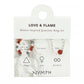 1x Nymph Spirit Gemstone Ring Set - Love & Flame