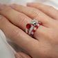 1x Nymph Spirit Gemstone Ring Set - Blood Moon