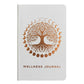 1x White Wellness Journal - 120 pages - Rose Gold Tree of Life