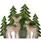 Lost in the Forrest -  Two Dear in the Forrest 3D Wooden Decoration - 18x23cm
