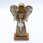 Large Mango Wood Peace Angel Metal Wings & Enamel Detail