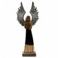 Large Mango Wood Gardian Angel Metal Wings & Enamel Detail
