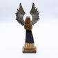 Large Mango Wood Gardian Angel Metal Wings & Enamel Detail