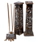 Tapered Incense Tower Washed Des2 - Mango Wood