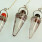 Rock Crystal Cone & Silver Ring - Asst